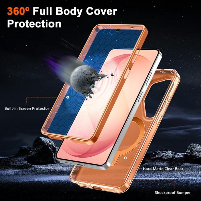 OEM - Mobilskal för Samsung Galaxy S26 Ultra Magnetiskt Kickstand TPU + PC - Orange