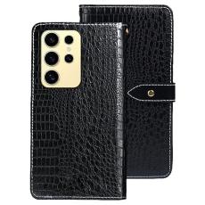IDEWEI - IDEWEI Mobilfodral f&ouml;r Samsung Galaxy S26 Ultra Konstl&auml;der Flip - Svart