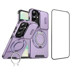 OEM - Mobilskal f&ouml;r Samsung Galaxy S26 Magnetiskt TPU + PC med sk&auml;rmskydd - Lila