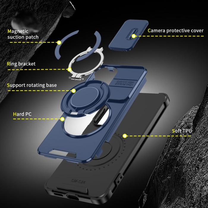 OEM - Mobilskal för Samsung Galaxy S26 Magnetiskt TPU + PC med skärmskydd - Blå