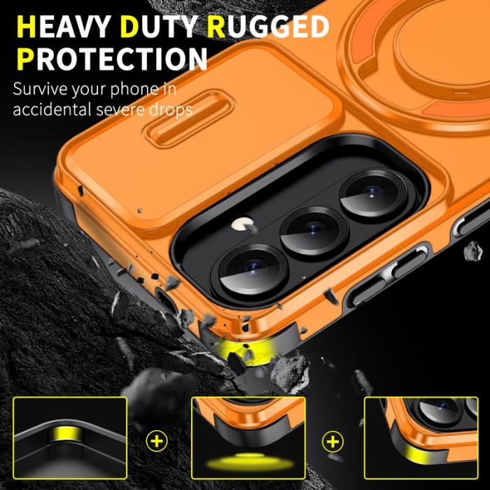 OEM - Mobilskal för Samsung Galaxy S26 Magnetiskt TPU + PC med skärmskydd - Orange