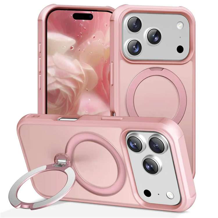iPhone 17 Pro Max Mobilskal MagSafe Kickstand TPU + PC - Rosa | 2353 | AlltMobil