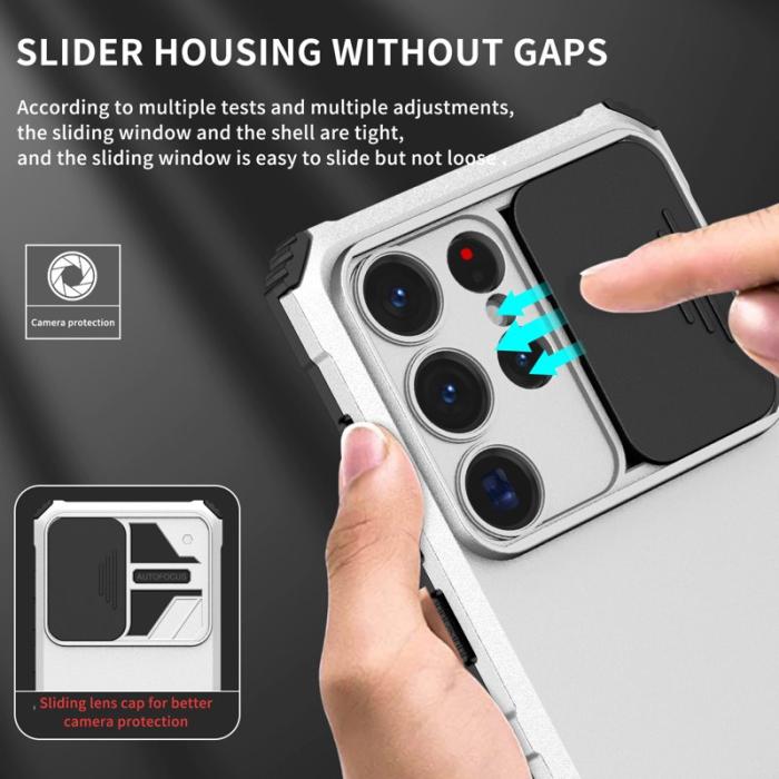 OEM - Mobilskal för Samsung Galaxy S26 Ultra Kamera Skydd PC + TPU - Silver