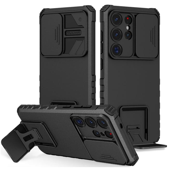 OEM - Mobilskal för Samsung Galaxy S26 Ultra Kamera Skydd PC + TPU - Svart