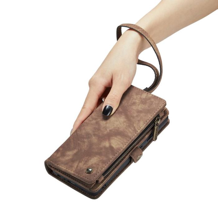 Caseme - CASEME 008 Series Samsung Galaxy A53 5G Konstläder Plånboksfodral Brun
