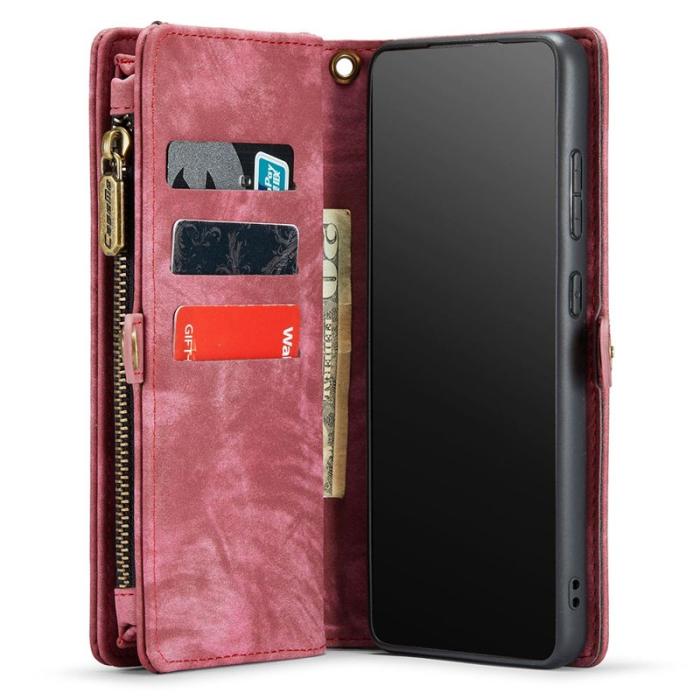 Caseme - CASEME 008 Series Samsung Galaxy A53 5G Konstläder Plånboksfodral Röd
