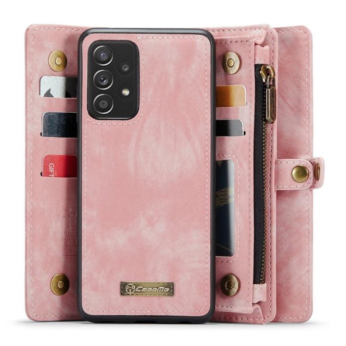Caseme - CASEME 008 Series Samsung Galaxy A53 5G Konstläder Plånboksfodral Rosa