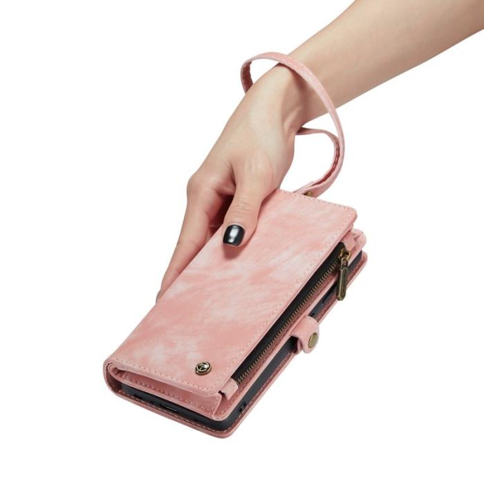 Caseme - CASEME 008 Series Samsung Galaxy A53 5G Konstläder Plånboksfodral Rosa