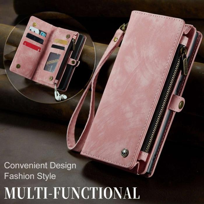 Caseme - CASEME 008 Series Samsung Galaxy A53 5G Konstläder Plånboksfodral Rosa