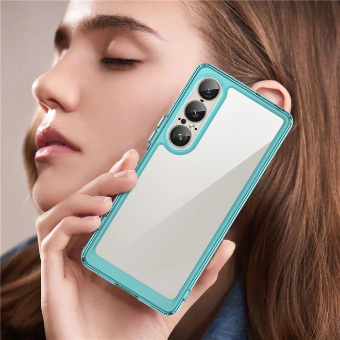OEM - Sony Xperia 1 VII Mobilskal Acrylic TPU - Transparent Blå