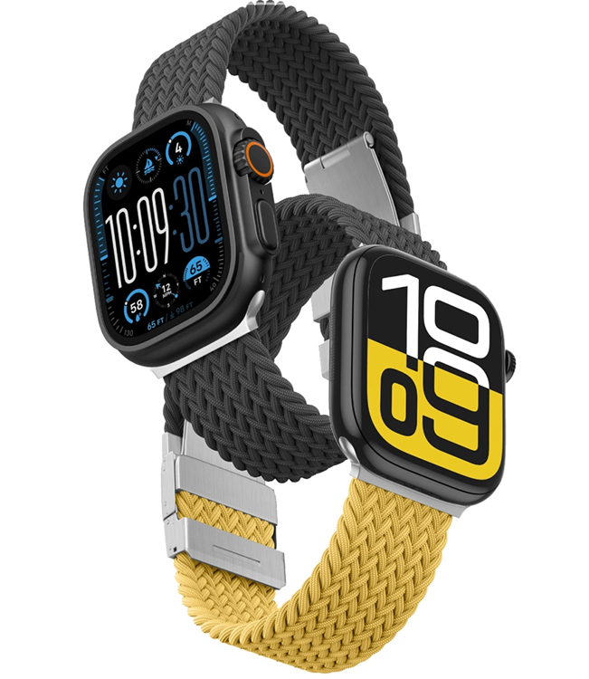[2-Pack]AmazingThing Apple Watch 45/46/49mm Armband Blend - Gul/Svart | 5122 | AlltMobil