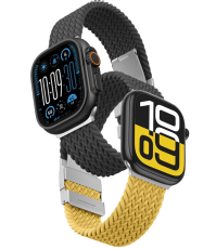 AmazingThing - [2-Pack]AmazingThing Apple Watch 45/46/49mm Armband Blend - Gul/Svart