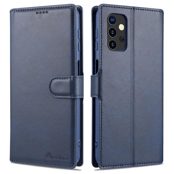 AZNS - AZNS Samsung Galaxy A32 5G Plånboksfodral Konstläder - Blå