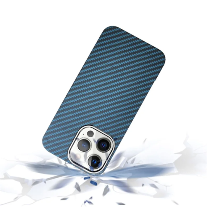 KZDOO - KZDOO iPhone 15 Pro Mobilskal Aramid Fiber - Blå