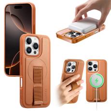 CASENEO - CASENEO iPhone 16 Pro Fodral - Magnetiskt KonstL&auml;der - Brun