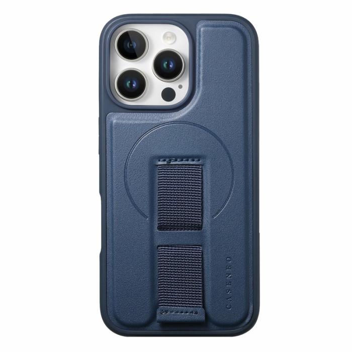CASENEO - CASENEO iPhone 16 Pro Fodral Magnetiskt KonstLäder - Blå