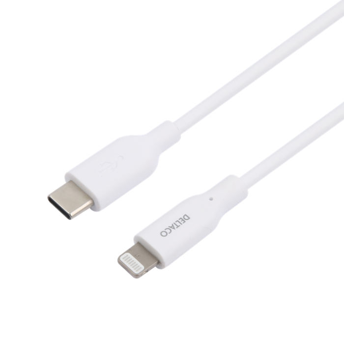 UTGATT1 - Deltaco USB-C Till Lightning Kabel 2m - Vit