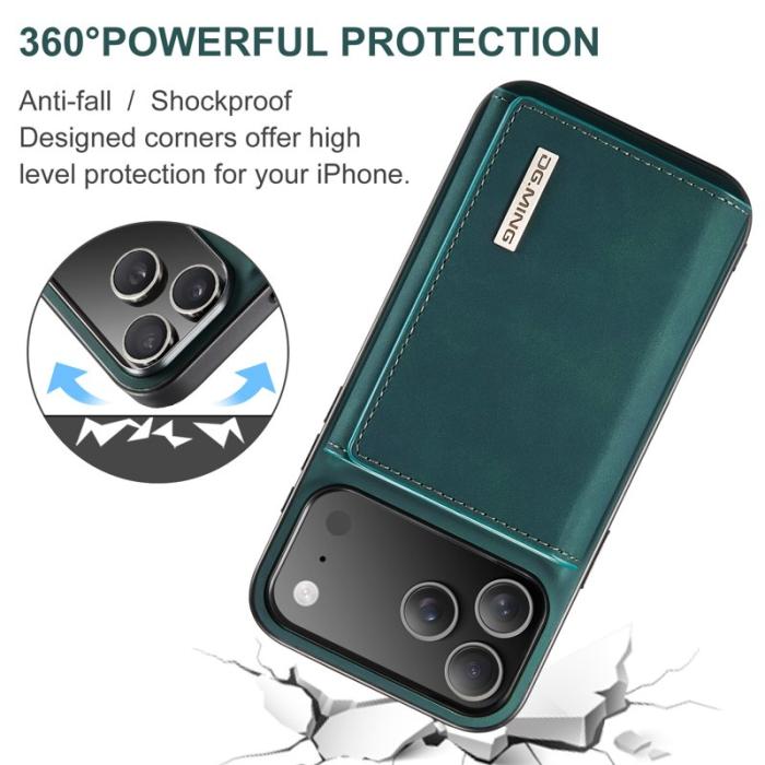 DG.MING - DG.MING M1 Series Mobilskal till iPhone 17 Pro Kickstand PU Grön