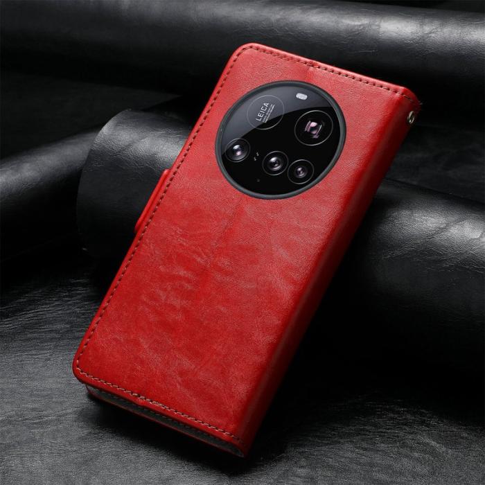 CASENEO - CASENEO Mobilskal till Xiaomi 15 Ultra KonstLäder - Röd