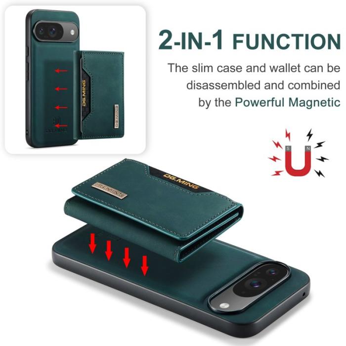 DG.MING - DG.MING Pixel 10 Konstläder Plånboksfodral PU + PC + TPU - Grön