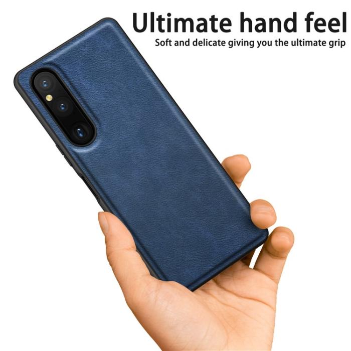 A-One Brand - Sony Xperia 10 V Mobilskal TPU PU-Läder - Blå