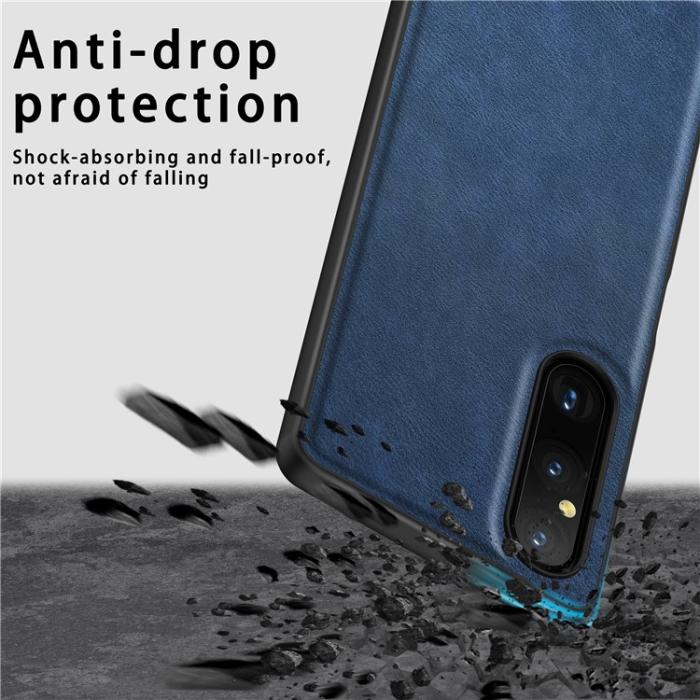 A-One Brand - Sony Xperia 10 V Mobilskal TPU PU-Läder - Blå