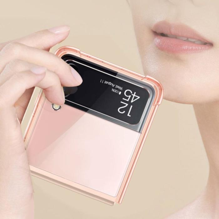 GKK - GKK Samsung Galaxy Z Flip4 Fodral TPU - Transparent - Lila