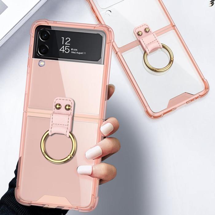 GKK - GKK Samsung Galaxy Z Flip4 Fodral TPU - Transparent - Lila
