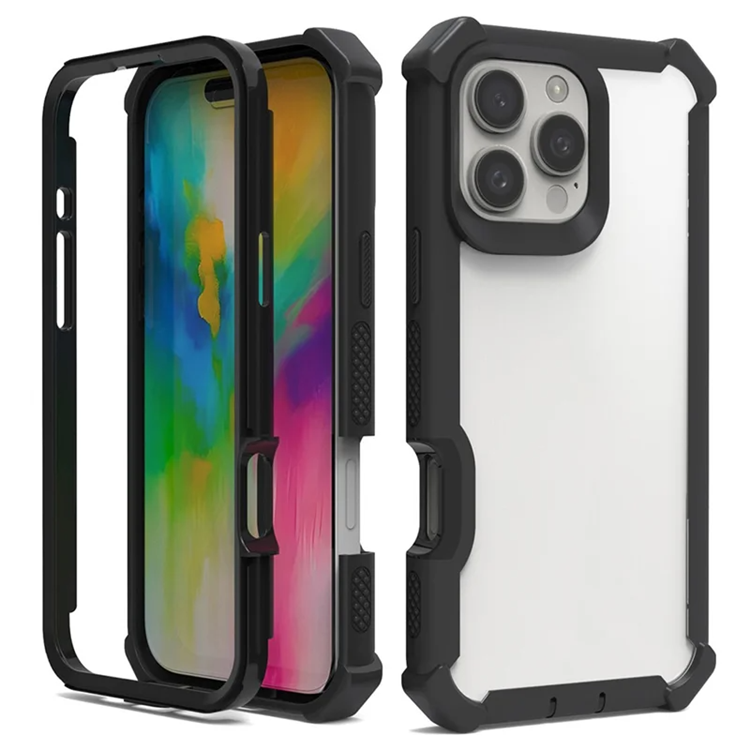 iPhone 16 Pro Max Mobilskal TPU + PC Shockproof - Svart | 2353 | AlltMobil