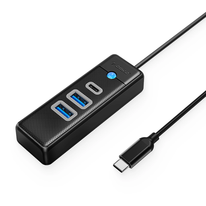 ORICO - Orico USB-C Hubb 2xUSB-A 3.0 1xUSB-C 15cm - Svart