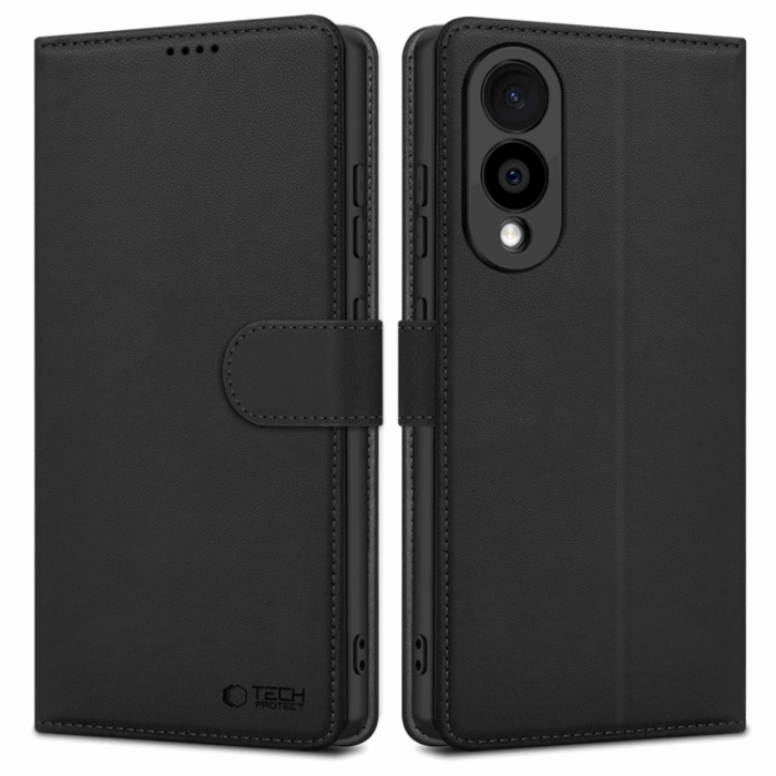 Tech-Protect - Tech-Protect Galaxy S25 Edge Plånboksfodral - Svart