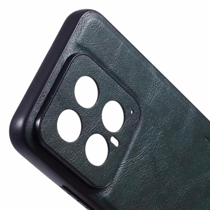 X-Level - X-LEVEL Bojue-3 Mobilskal till Xiaomi 14 Läderbeläggning - Grön
