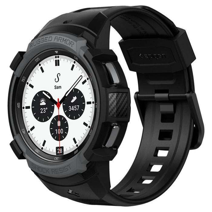 UTGATT - Spigen Rugged Armor Pro Galaxy Watch 4 Classic (42mm) - Grå