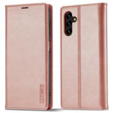 LC.imeeke - LC.IMEEKE Samsung Galaxy S24 FE Pl&aring;nboksfodral Konstl&auml;der - Ros&eacute;guld