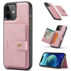 JEEHOOD - JEEHOOD iPhone 12 / 12 Pro Fodral KonstL&auml;der Magnetisk - Rosa