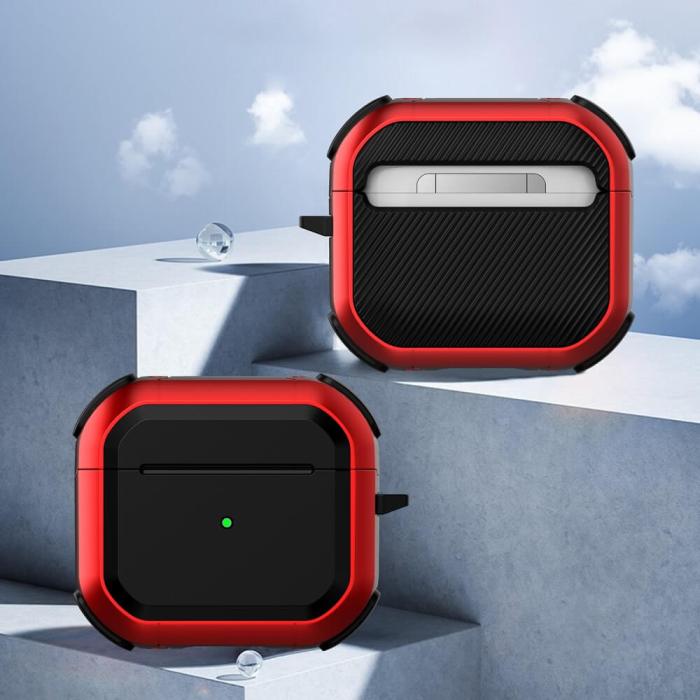 OEM - Eggshell Shockproof Skal till Apple Airpods 3 - Röd