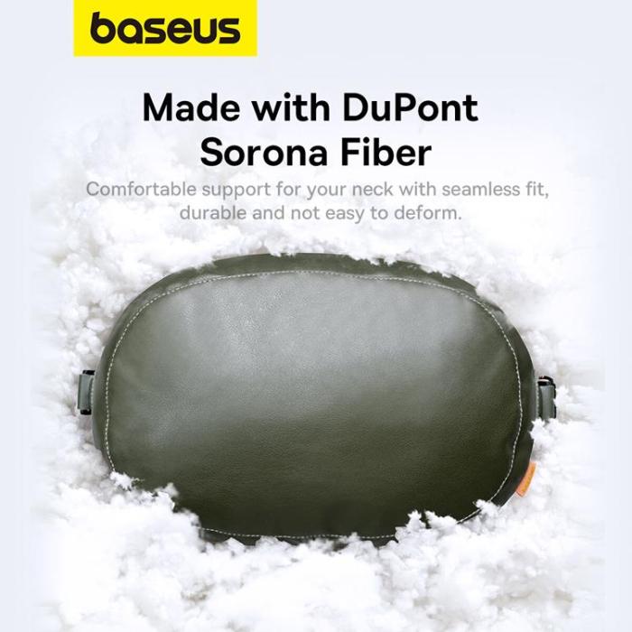 BASEUS - Baseus Bilnackstödskudde med 2 Material ComfortRide Series - Mörkgrön