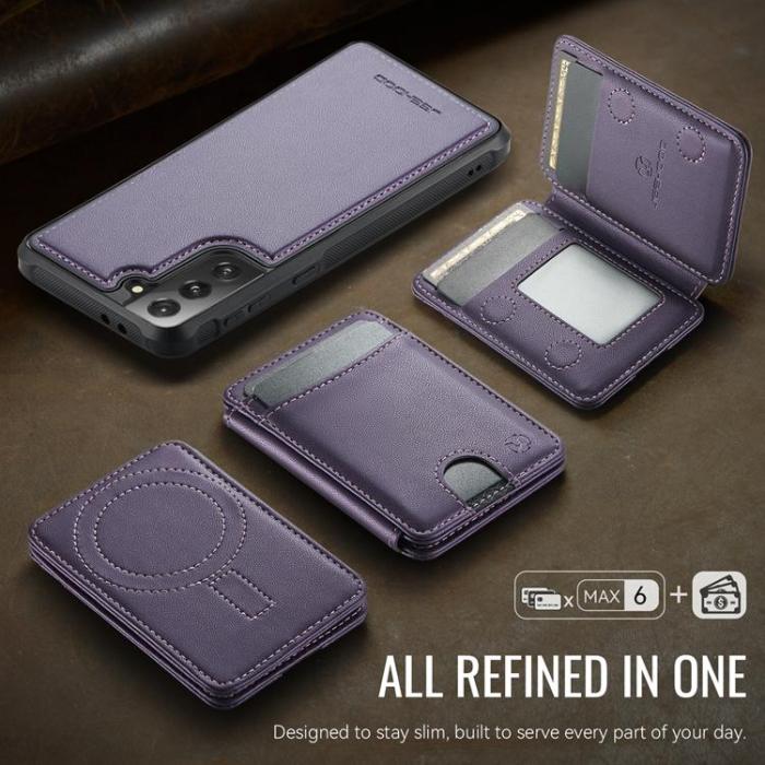 OEM - JEEHOOD Samsung Galaxy S21+ 5G Fodral KonstLäder - Lila