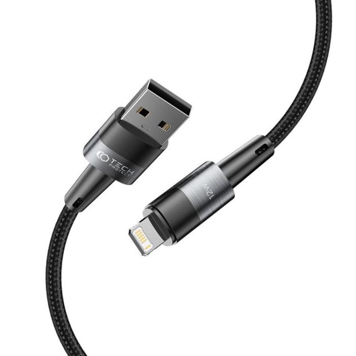 Tech-Protect - Tech-Protect USB-A till Lightning kabel Ultraboost 0.25m - Grå