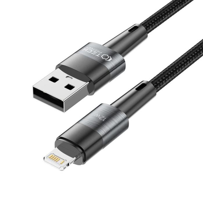 Tech-Protect - Tech-Protect USB-A till Lightning kabel Ultraboost 0.25m - Grå