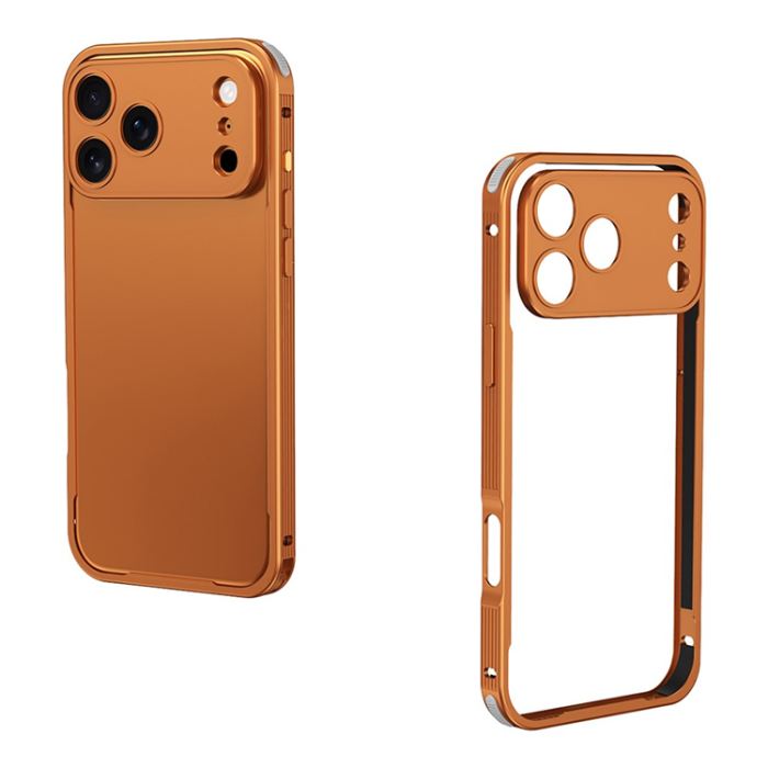 A-One Brand - iPhone 17 Pro Mobiskal Bumper Aluminium Alloy - Orange