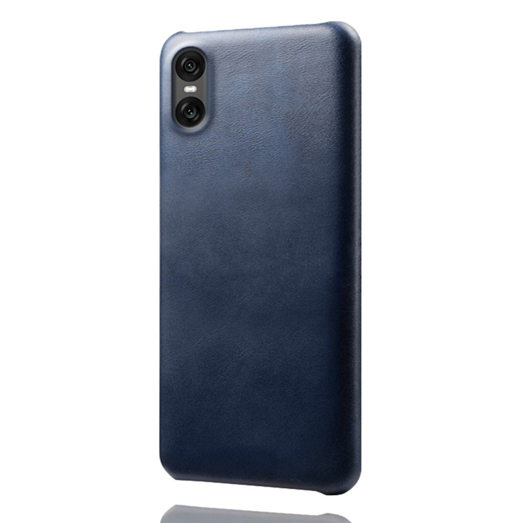Mobilskal till Sony Xperia 10 VII Calfskin Texture PU-Läder - Blå | 2353 | AlltMobil