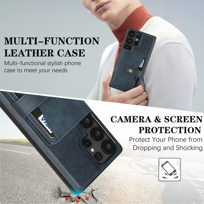 A-One Brand - Galaxy S25 Ultra Mobilskal MagSafe Detachable Korthållare Kickstand