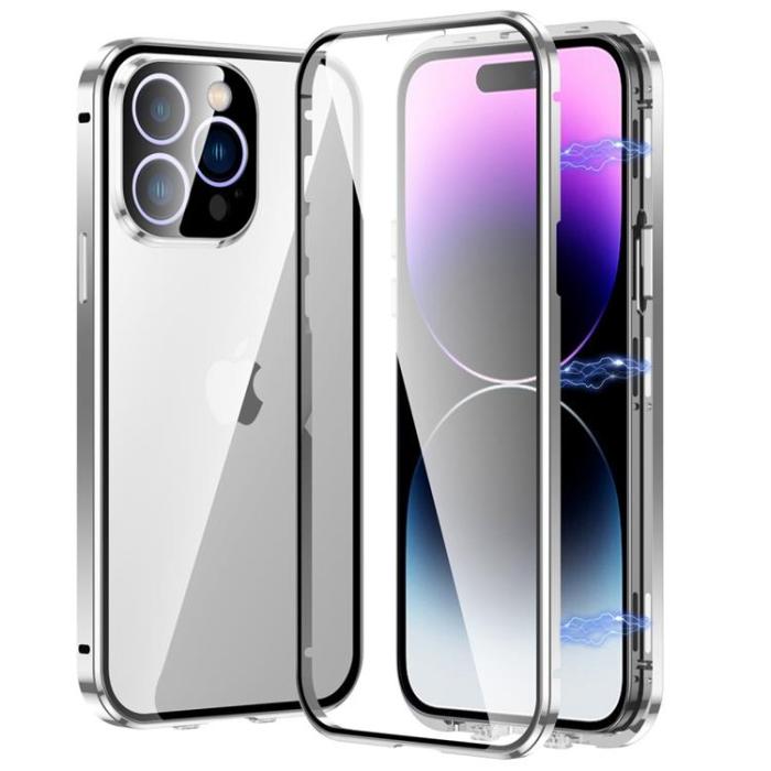 OEM - iPhone 14 Pro Max Skal Metall Magnetic - Silver