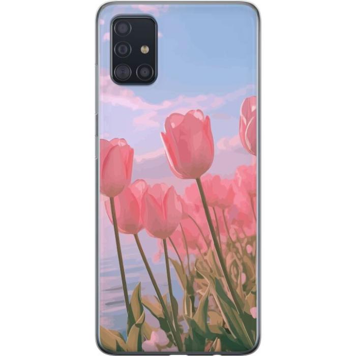 iSecrets - Mobilskal till Samsung Galaxy A51 med Rosa Tulpaner