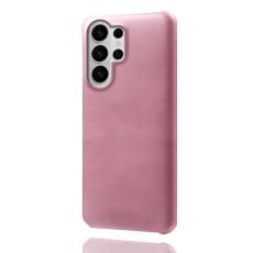 OEM - Samsung Galaxy S26 Ultra Skal PU L&auml;der H&aring;rd PC Skydd - Ros&eacute;guld