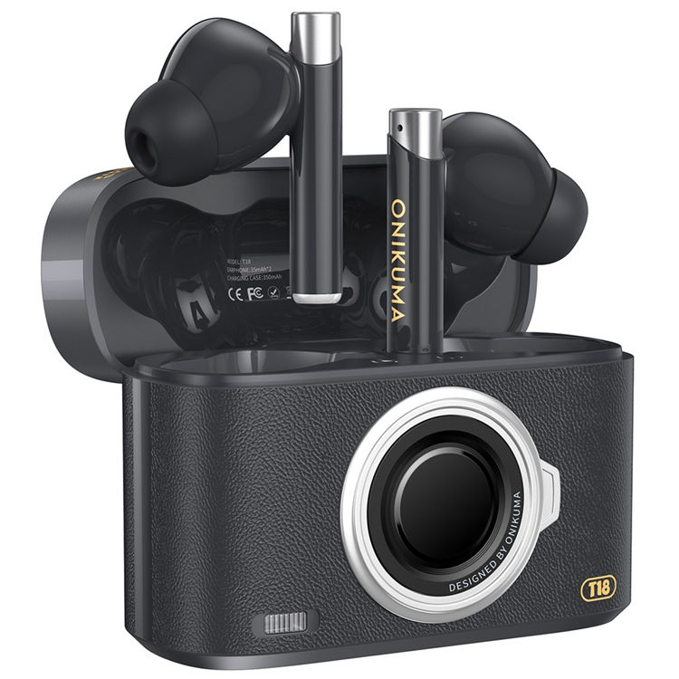 ONIKUMA TWS Trådlösa Bluetooth Hörlurar In-ear T18 (Svart) | 5566 | AlltMobil