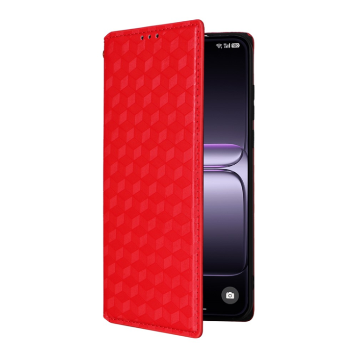 A-One Brand - OnePlus Nord 5 Plånboksfodral Rhombus Imprint - Röd