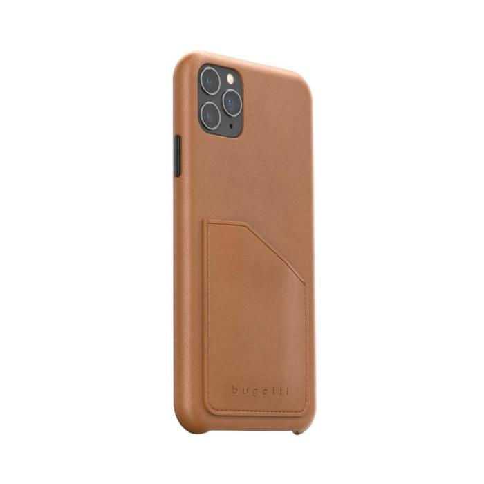 UTGATT5 - Bugatti Londra Skal med kortplats till iPhone 11 Pro Max cognac