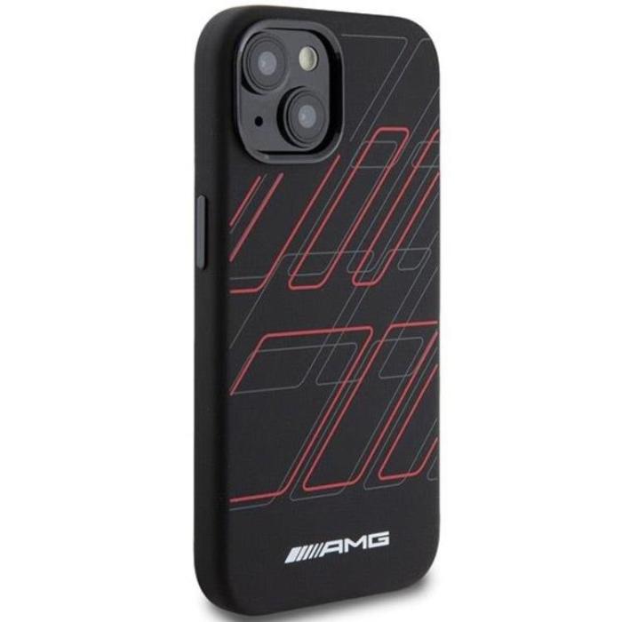 Mercedes - AMG iPhone 15/14/13 Mobilskal MagSafe Silikon Large Rhombuses